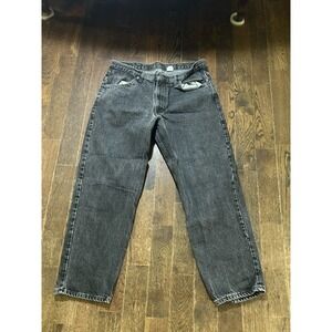 Vintage 90s Brittania Black Stoned Washed Denim Jeans Size 38x30 Grunge Retro